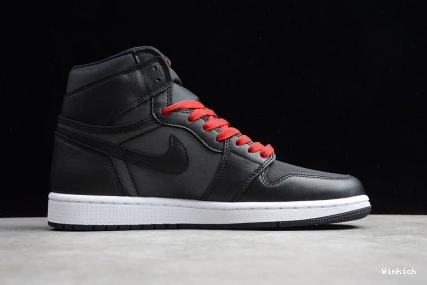 HIGH - RED BLACK SATIN GYM JORDAN RETRO 1 555088-060 1210